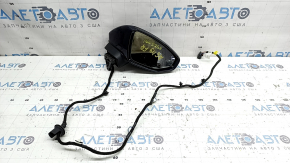 Ansamblu oglindă retrovizoare dreapta Audi A6 C8 19-25 15 pini, semnalizare, încălzită, reglare automată a intensității luminii, rabatare automată, BSM, albastră, uzată