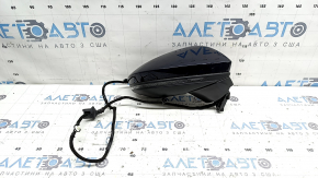 Ansamblu oglindă retrovizoare dreapta Audi A6 C8 19-25 15 pini, semnalizare, încălzită, reglare automată a intensității luminii, rabatare automată, BSM, albastră, uzată