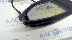 Ansamblu oglindă retrovizoare dreapta Audi A6 C8 19-25 15 pini, semnalizare, încălzită, reglare automată a intensității luminii, rabatare automată, BSM, albastră, uzată