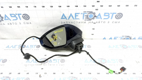 Ansamblu oglindă retrovizoare stânga Audi A6 C8 19-25 15 pini, semnalizare, încălzită, reglare automată a intensității luminii, rabatare automată, BSM, albastru