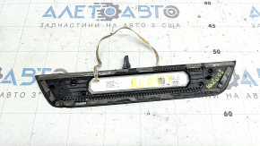 Накладка порога внешняя задняя левая Audi A6 C8 19-25 черная с хром вставкой и подсветкой, царапины, тычки