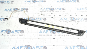 Prag exterior stânga față pentru Audi A6 C8 19-25, negru cu inserție cromată și iluminare, S-Line, zgârieturi, crestături pe crom