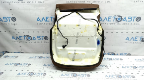 Tapițerie pernă scaun șofer pentru Audi A6 C8 19-25, piele maro deschis, încălzită, curățabilă chimic