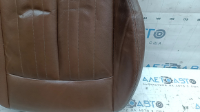 Tapițerie pernă scaun șofer pentru Audi A6 C8 19-25, piele maro deschis, încălzită, curățabilă chimic