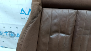 Tapițerie pernă scaun șofer pentru Audi A6 C8 19-25, piele maro deschis, încălzită, curățabilă chimic