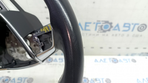 Volan gol Audi A6 C8 19-25, piele neagră cu cusături gri, fără încălzire, sport, fără butoane, uzat, zgârieturi