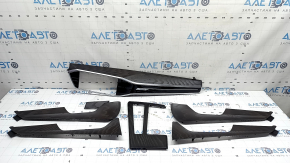 Set de ornamente interioare pentru Audi A6 C8 19-21, finisaj lemn închis, textură, zgârieturi, ciobiri