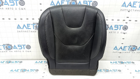 Husă pernă scaun șofer Ford Fusion mk5 17-20, titan, piele neagră, perforată, pentru ventilație și încălzire, zgârieturi