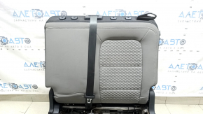 Spătar banchetă spate, rândul 2, stânga, Ford Escape MK4 20-22, fără airbag, material textil gri și negru, cusături albe, mecanic, cu cadru, cu centură și încuietoare centură de siguranță, materialul este șifonat