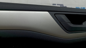 Ornamente ușă față stânga Ford Escape MK4 20-22 tip 2, negru, cotiera piele neagră, ornament gri, cu mâner, zgârieturi