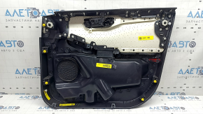 Ornamente ușă față stânga Ford Escape MK4 20-22 tip 2, negru, cotiera piele neagră, ornament gri, cu mâner, zgârieturi
