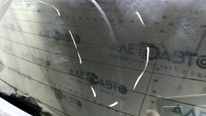 Hayon fără geamuri Ford Escape MK4 20-22 albastru GP, cu eleron, stop, trapez, braț și capac ștergător, zgârieturi pe geam, denivelare, braț ștergător crăpat