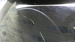 Hayon fără geamuri Ford Escape MK4 20-22 albastru GP, cu eleron, stop, trapez, braț și capac ștergător, zgârieturi pe geam, denivelare, braț ștergător crăpat