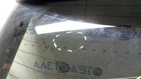 Hayon fără geamuri Ford Escape MK4 20-22 albastru GP, cu eleron, stop, trapez, braț și capac ștergător, zgârieturi pe geam, denivelare, braț ștergător crăpat