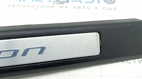 Ornament prag ușă dreapta față Ford Fusion mk5 17-20 negru cu inserție cromată, zgârieturi