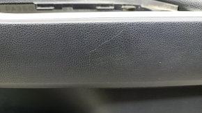 Ornamente ușă față dreapta Toyota Rav4 19-25 negru, cotiera piele neagră, inserție plastic neagră, ornament cromat, zgârieturi