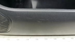 Ornamente ușă față dreapta Toyota Rav4 19-25 negru, cotiera piele neagră, inserție plastic neagră, ornament cromat, zgârieturi