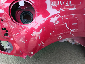 Aripă spate dreapta Ford C-max MK2 13-18, tăiată cu stâlpul central, roșie, ruginită, după reparație, ruptă