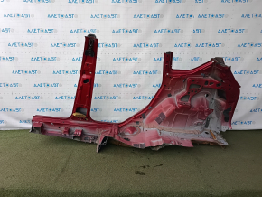 Aripă spate dreapta Ford C-max MK2 13-18, tăiată cu stâlpul central, roșie, ruginită, după reparație, ruptă