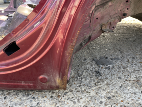 Aripă spate stânga Subaru Forester 19-24 SK pe caroserie, roșie, coroziune, denivelare