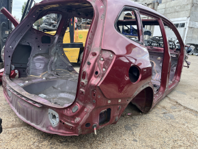 Aripă spate dreapta Subaru Forester 19-24 SK pe caroserie, roșie, coroziune, lovituri, denivelări