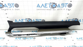 Накладка передней панели центральная Mazda CX-5 21-25 кожа черная под 10.3" дисплей, вставка под дерево, царапины