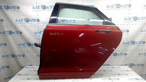 Ansamblu ușă spate stânga Lincoln MKZ 13-20 fără cheie, RR roșii, denivelări, ornamente laterale crăpate