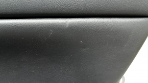 Обшивка двери карточка задняя правая Mazda CX-5 17-23 черная, подлокотник кожа коричневая, накладка с хром молдингом под дерево, BOSE, царапины, вмятины