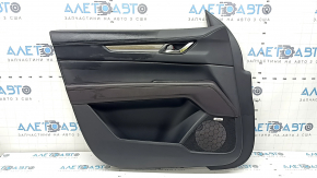Panou ușă stânga față pentru Mazda CX-5 17-23, negru, cotieră din piele maro, ornamente cu mulaj cromat sub lemn, BOSE, uzat, necesită curățare