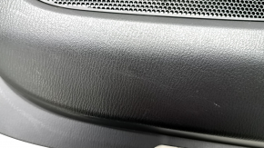 Ornament ușă, placă dreapta față, Mazda CX-5 17-23, negru, cotieră, piele maro, ornamente cu mulaj cromat sub braț, BOSE, lovituri, uzat