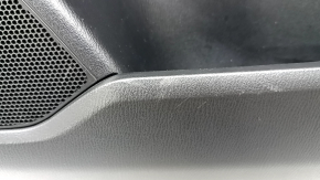 Ornament ușă, placă dreapta față, Mazda CX-5 17-23, negru, cotieră, piele maro, ornamente cu mulaj cromat sub braț, BOSE, lovituri, uzat
