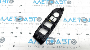 Ornament control ridicare geam stânga față Mazda CX-5 17-25, negru lucios, cu ornament cromat, zgârieturi