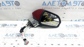 Ansamblu oglindă retrovizoare dreapta Lincoln MKZ 17-20 11 pini, semnalizare, încălzită, proiecție, cromată, roșie cu crom