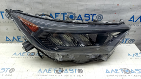 Фара передняя правая Toyota Rav4 19-24 отражатель, черная, USA built царапины