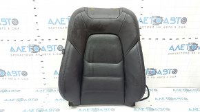 Tapițerie spătar scaun pasager Mazda CX-5 17-23, piele maro, încălzită, cu ventilator, perforată, zgârieturi