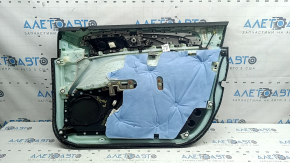 Ornamente ușă, placă stânga față, Lincoln MKZ 17-20, neagră cu inserție din piele neagră, cotieră din piele neagră, inserție din aluminiu, sub tweeter, cu iluminare din spate, cu mâner, cu butoane pentru închidere centralizată, memorie scaun și deschiderea clapetei rezervorului de combustibil, lovit