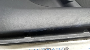 Ornamente ușă, placă stânga față, Lincoln MKZ 17-20, neagră cu inserție din piele neagră, cotieră din piele neagră, inserție din aluminiu, sub tweeter, cu iluminare din spate, cu mâner, cu butoane pentru închidere centralizată, memorie scaun și deschiderea clapetei rezervorului de combustibil, lovit