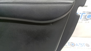 Ornamente ușă, placă dreapta față, Lincoln MKZ 17-20, negru cu inserție din piele neagră, cotieră din piele neagră, inserție din aluminiu, sub tweeter, cu iluminare, cu mâner, cu butoane de închidere centralizată, buton, pentru curățare chimică