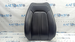 Tapițerie spătar scaun pasager Lincoln MKZ 17-20, piele neagră, încălzită