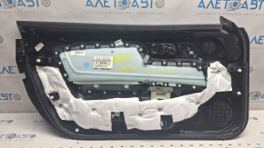 Ornamente ușă față dreapta Ford Mustang mk6 18-20 negru, inserție material textil negru, cotiera piele neagră, cu mâner, zgârieturi, lovitură