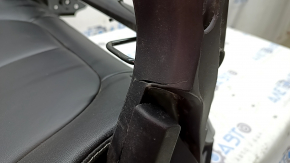 Spătar banchetă dreapta spate, rândul 2, Jeep Grand Cherokee WL 22-24, piele neagră, cusături gri, încălzit, ruptură de material pe spate, plastic crăpat
