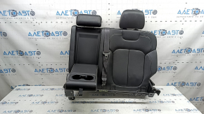 Spătar banchetă stânga spate, rândul 2, Jeep Grand Cherokee WL 22-24, piele neagră, cusături gri, cu centură de siguranță și încălzire