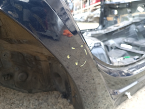 Aripă spate dreapta Audi A6 C8 19-25 pe caroserie, albastră, denivelări, lovituri