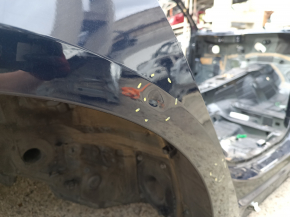 Aripă spate dreapta Audi A6 C8 19-25 pe caroserie, albastră, denivelări, lovituri