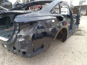 Aripă spate dreapta Audi A6 C8 19-25 pe caroserie, albastră, denivelări, lovituri