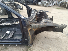 Panou lateral dreapta față Audi A6 C8 19-23 pe caroserie, albastru