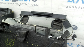 Pernă banchetă spate, rândul 2, Jeep Grand Cherokee WL 22-24, piele, cusături gri negru, încălzită, spumă crăpată, necesită curățare chimică, fragment de spumă lipsă