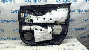 Ornamente ușă, stânga față, Toyota Venza 21-22 XLE, Limited, piele neagră cu cusături gri, ornamente gri închis, zgârieturi