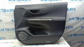 Ornamente ușă, față dreapta, Toyota Venza 21-22 XLE, Limited, piele neagră cu cusături gri, ornamente gri închis, zgârieturi