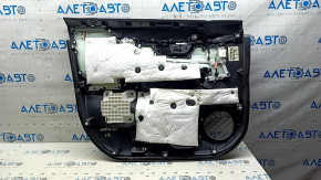 Ornamente ușă, față dreapta, Toyota Venza 21-22 XLE, Limited, piele neagră cu cusături gri, ornamente gri închis, zgârieturi